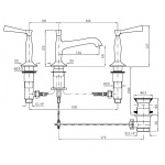 Zucchetti Bellagio Bateria Umywalkowa 3-otworowa chrom ZB2425