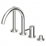 Zucchetti Pan Bateria Wannowa 4-otworowa Jednouchwytowa do Montażu na Brzeg Wanny chrom ZP6502