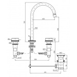 Zucchetti Savoir Bateria umywalkowa 3-otworowa chrom ZSA402.CC