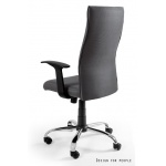 Unique Black on Black fotel biurowy szary W-93A-PS-8