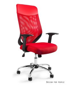 Unique Mobi Plus Fotel biurowy czerwony W-952-2