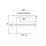   Clearwater Korek wannowy Click-Clack chrom CW1