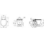 Ideal Standard Connect WC Wiszący 54x36,5 cm AquaBlade biały E047901