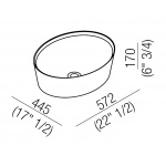 Agape 661 Umywalka Stawiana na blat 44,5x57,2 cm biała ACER0661ZA
