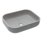 Alanad Galeras Umywalka kamienna prostokątna nablatowa 510x395 mm szary marmur KUN-005SZ