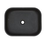 Alanad Galeras Umywalka kamienna prostokątna nablatowa 510x395 mm czarny granit KUN-005CZ