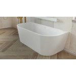 Alanad Gauli Wanna wolnostojąca przyścienna 140x73 cm z przelewem szczelinowym Biały AWW-004-140ZP