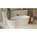 Alanad Gauli Wanna wolnostojąca przyścienna 140x73 cm z przelewem szczelinowym Biały AWW-004-140ZP