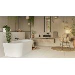 Alanad Gauli Wanna wolnostojąca przyścienna 140x73 cm z przelewem szczelinowym Biały AWW-004-140ZP