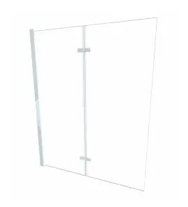 Alanad Jeziorak Parawan nawannowy 2-panelowy składany 100x150 Biały SPW-002-100BI