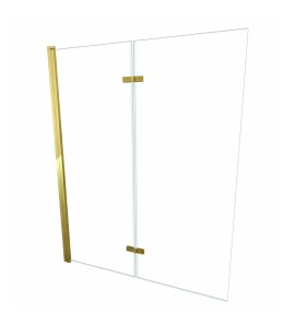 Alanad Jeziorak Parawan nawannowy 2-panelowy składany 100x150 Złoty szczotkowany z powłoką PVD SPW-002-100ZSZ