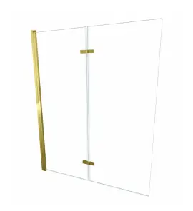 Alanad Jeziorak Parawan nawannowy 2-panelowy składany 120x150 Złoty szczotkowany z powłoką PVD SPW-002-120ZSZ