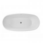 Alanad Otemma Wanna wolnostojąca 160x75 cm z przelewem szczelinowym biały AWW-006-160ZP WIETRZENIE MAGAZYNU 