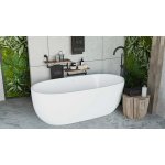 Alanad Otemma Wanna wolnostojąca 160x75 cm z przelewem szczelinowym biały AWW-006-160ZP WIETRZENIE MAGAZYNU 