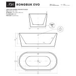 Alanad Rongbuk Evo Wanna wolnostojąca 171x82 cm z przelewem szczelinowym biały AWW-012-170ZP