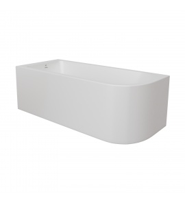  Alanad Upsala Lewa Wanna przyścienna 150x75 cm z przelewem szczelinowym Biały AWW-009-150ZP-L