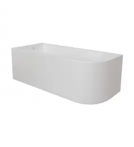  Alanad Upsala Lewa Wanna przyścienna 150x75 cm z przelewem szczelinowym Biały AWW-009-150ZP-L