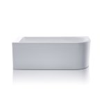 Alanad Upsala Lewa Wanna przyścienna 140x75 cm z przelewem szczelinowym Biały AWW-009-140ZP-L