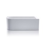 Alanad Upsala Prawa Wanna przyścienna 140x75 cm z przelewem szczelinowym Biały AWW-009-140ZP-P