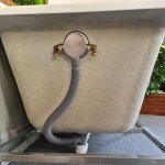 Alanad Upsala Wanna narożna lewa 150x75 cm z systemem napełniania przez przelew i regulacją temperatury wykończenie białym AWW-009-150NPP-L