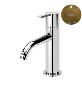 Bruma Leaf Bateria umywalkowa jednootworowa bez korka Sunset PVD 1670101PS