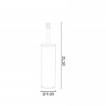 Allpe Harmony szczotka WC stojąca ceramiczna chrom HA120