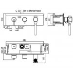Alpi Allen Bateria prysznicowa podtynkowa z zestawem prysznicowym i przełącznikiem chrom AL98L863DCR