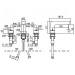 Alpi Allen Bateria umywalkowa 3-otworowa chrom AL98690CR