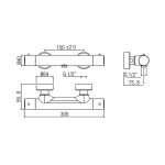 Alpi Ginger Bateria prysznicowa termostatyczna natynkowa Chrom GN 99155CR