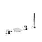 Alpi Ginger Bateria wannowo-prysznicowa 4-otworowa z zestawem prysznicowym Chrom GN M27D30865CR