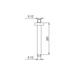 Alpi Ginger Ramie prysznicowe sufitowe 200 mm Chrom BD 029CR