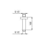 Alpi Ginger Ramie prysznicowe sufitowe 100 mm Chrom BD 040CR