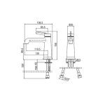 Alpi Gum Bateria umywalkowa jednootworowa Chrom Gum 176/SCR