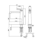 Alpi Gum Bateria umywalkowa jednootworowa Chrom GUM 179/SCR