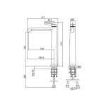 Alpi Gum Bateria umywalkowa jednootworowa wysoka Chrom GUM 177/SCR