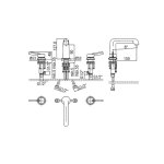 Alpi Gum Bateria umywalkowa 3-otworowa Chrom GUM 690CR
