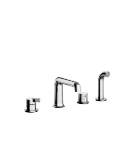 Alpi Gum Bateria wannowo-prysznicowa 4-otworowa z zestawem prysznicowym Chrom GUM M27D31174CR