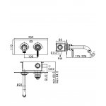   Alpi Le Grand Bateria umywalkowa podtynkowa chrom LG14875/23CR