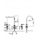   Alpi Le Grand Bateria umywalkowa 3-otworowa chrom LG14692CR