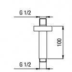 Alpi Le Grand Ramię prysznicowe chrom BD053CR