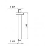 Alpi London Ramię prysznicowe chrom BD029CR