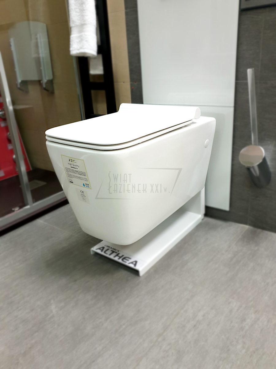 Althea Fuji Miska WC wisząca 56x36 cm z deską wolnoopadającą biała FU002+FU007 Tylko 1 komplet w takiej cenie! ZMIANA EKSPOZYCJI!!