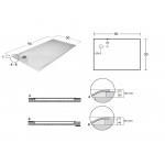 Antonio Lupi 00 Brodzik kwadratowy 90x90 cm Prawy biały 00_ST5DX