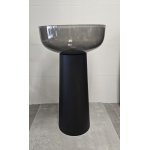      Antonio Lupi Albume10 Umywalka kolor Fume Ø48 cm + postument Albume30 kolor Rovere Thermo Albume10 Fume+Albume30/RT  W MAGAZYNIE