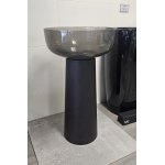      Antonio Lupi Albume10 Umywalka kolor Fume Ø48 cm + postument Albume30 kolor Rovere Thermo Albume10 Fume+Albume30/RT  W MAGAZYNIE