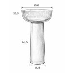      Antonio Lupi Albume10 Umywalka kolor Fume Ø48 cm + postument Albume30 kolor Rovere Thermo Albume10 Fume+Albume30/RT  W MAGAZYNIE