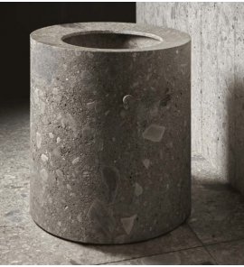     Antonio Lupi Anima Liquida Umywalka kamienna wolnostojąca okrągła Ø62x89,5 cm Ceppo di Grè ANIMALIQUIDA1