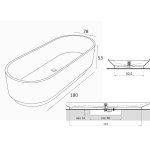 Antonio Lupi Borghi Wanna wolnostojąca 180x75 cm kolor Bottiglia BORGHI180BOTTIGLIA