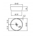     Antonio Lupi Catino Umywalka Stawiana na blat ∅ 50 cm Fume CATINO43CFUME