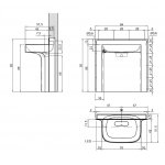 Antonio Lupi Fluido Umywalka ścienna 51,5x94 cm Biały FLUIDO